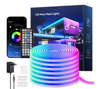 Striscia LED RGB Neon Smart Mexllex aggiornata con app/telecomando, modalità multiple, funzione timer, luci LED per giochi con sincronizzazione musicale per camera da letto, decorazione della stanza 1