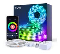 NOUS F1 RGB Striscia 5m Led. WiFi adesiva strisce. Alexa Google home colorati curvabile luci kit per tv, camera letto, scrivania, cucina, retroilluminazione gaming. Tuya Smart life accessori domotica