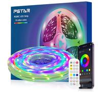 Striscia LED RGBIC 5 Metri, Retroilluminazione LED per TV per TV e PC da 65 a 75 pollici, 30LED/m, Funzionamento USB con Controllo APP e Telecomando RF 2.4G, Strisce led adesive per Bar,Feste,TV