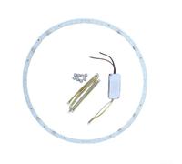 Striscia LED semicircolare curva per ventilatore da soffitto con alloggiamento in plastica trasparente e tre colori per chip SMD per decorazione domestica moderna per montaggio superficiale