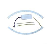Striscia LED semicircolare curva personalizzabile per sostituzione ventola da soffitto SMD, offre uscita da 18 W, 27 W, 36 W e opzione per avere driver o non installato (2 pezzi 18 W x 2 + driver)