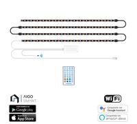 Striscia Led Smart 5V 36W 4×0,5 metri WiFi RGB luce regolabile e dimmerabile con telecomando Aigostar