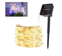 Striscia LED solare per interni ed esterni, striscia flessibile, decorazione scintillante per casa, festival, pannello di ricarica automatica, impermeabile, risparmio energetico, comfort per gli occhi