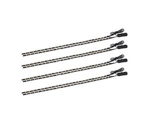 Striscia LED USB 2x striscia luminosa luce scale illuminazione sfondo TV, plastica, nero, set di 4
