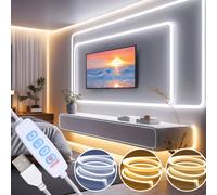 Striscia luminosa a LED neon a 3 colori, barra luminosa flessibile e impermeabile in silicone (1m/2m/3m/4m/5m) con temperatura di colore 3000K-6000K, alimentata tramite USB, controllo a pulsante, per 