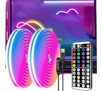 Striscia luminosa a LED Neon Bluetooth RGB impermeabile, sincronizzata con la musica, striscia LED flessibile da 108 LED/m, luce neon decorativa RGB, luce per la casa, luce notturna, per feste e riuni