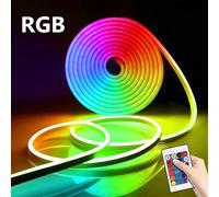 Striscia luminosa a LED RGB a infrarossi e al neon, barra luminosa flessibile in silicone, lampada per atmosfera impermeabile con telecomando senza fili, luce cangiante per Natale, decorazione per int