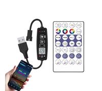 Striscia luminosa a LED RGB con ricevitore remoto, controller RGB da 2,4 GHz, dimmer per strisce LED, telecomando per strisce LED, 5-24 V per luci a LED per strisce LED