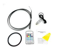 Striscia luminosa a LED RGB per auto da 110 cm, luce al neon, controllo tramite app, sensore di ritmo