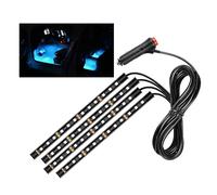 Striscia Luminosa Atmosfera Auto Multicolore Alimentata USB 12LED per Uso Intern