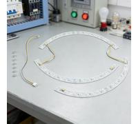 Striscia luminosa circolare a LED da 38 cm, ricambio per ventola curva, montaggio magnetico regolabile in tre colori (striscia luminosa)