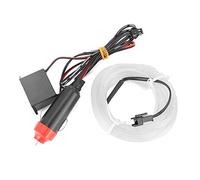 Striscia luminosa decorativa per auto, Akoozn Illuminazione per interni Accendisigari Auto LED EL Lampada a freddo Modifica parti 4 metri(bianca)