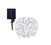 STRISCIA LUMINOSA LED 10MT CON PANNELLO SOLARE PICCHETTO CATENA LUCE DECORAZIONI