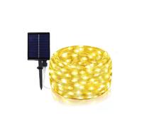 STRISCIA LUMINOSA LED 30 MT CON PANNELLO SOLARE PICCHETTO CATENA LUCE DECORAZION