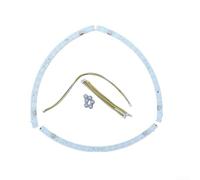 Striscia luminosa semicircolare curva a led per ventilatore da soffitto con alloggiamento in plastica trasparente e tricolore per chip SMD per decorazione domestica moderna per montaggio superficiale