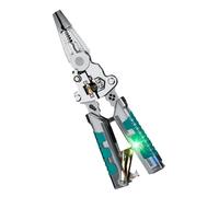 Striscia metallica con funzione di misurazione della corrente 9 in 1 pinza per strisce metalliche per tagliare fili di traino forbici multiuso strumento elettricista portatile con misurazione
