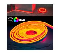 STRISCIA NEON FLEX LED IP67 160W RGB 24V LUCE MULTICOLORE ESTERNI BOBINA 10METRI