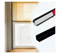striscia oscurante Striscia oscurante autoadesiva tende a rullo 178/203/229cm, rotaia laterale opaca pvc finestra camera, schermo l-forma(Black,100cm(39.4in))