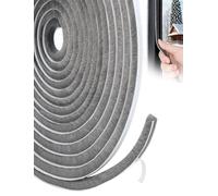 Striscia paraspifferi for finestra a spazzola autoadesiva | Multicolore, 9mm, 5-23mm, 10m, for porte e finestre: Blocca il rumore degli spifferi(Gray,9mm)
