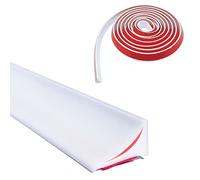 Striscia paraspruzzi autoadesiva per doccia, 6 m x 20 mm, con gomma di silicone, autoadesiva, separazione tra bagnato e asciutto, per cucina, bagno, lavandino, colore: bianco