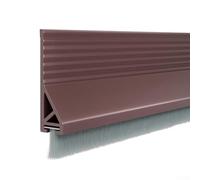 Striscia per porta con spazzola per pavimenti e paraspifferi, materiale in silicone che fornisce riduzione del rumore e protezione dalla polvere per spazi interni (marrone)