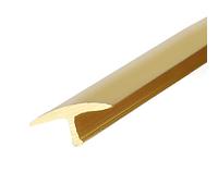 Striscia per porta in ottone, bordo in metallo, per moquette, vinile, legno e piastrelle, protezione decorativa per bordi, 1 m (larghezza 0,8 cm x altezza 0,6 cm)