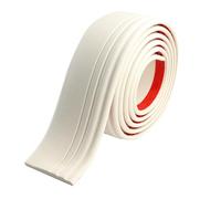 Striscia perimetrale autoadesiva per pareti , Modanatura flessibile for battiscopa, 4 pollici x 20 piedi, modanatura autoadesiva for battiscopa, design staccabile e attaccabile(White)