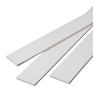 Striscia piatta rettangolare in plastica ABS | Bianco 500x100mm 2/3/4/5/6/8mm 2 pezzi: CNC, robotica fai-da-te, progettazione strutturale, prototipazione(2mm)