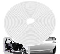 Striscia protettiva per bordi delle portiere auto, rotolo da 10 m, guarnizione in gomma a forma di U, adatta per la maggior parte delle auto (Bianco, 32FT)