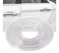 Striscia protettiva per bordi delle portiere auto, rotolo da 5m, guarnizione in gomma a forma di U, adatta per la maggior parte delle auto (Trasparente, 16FT)