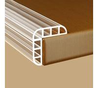 Striscia protettiva per bordi, Set di strisce anticollisione autoadesive anti-collisione delle protezioni angolari a forma L in PVC trasparente da 2-6 m 13-19 mm(Width 19mm/0.7in,6m/19.7ft)