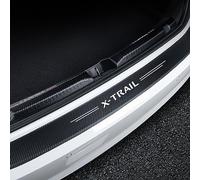 Striscia Protezione Paraurti Posteriore Auto per NIS-San Xtrail X Trail Tuning Accessori, Adesivo Piastra Davanzale Bagagliaio in Fibra Carbonio AntiGraffio - Forte Appiccicoso,Black