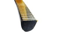 Striscia sigillante autoadesiva a forma di D in schiuma, 5 m, nera, larghezza 3-15 mm(15mmX12mm)