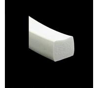 Striscia sigillante autoadesiva nera/bianca/rossa quadrata rettangolare in schiuma di silicone per porte e finestre, guarnizione anti-collisione insonorizzata, cuscinetto piatto - 30x25 mm, bianco -