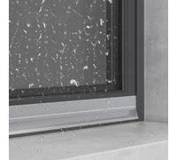 Striscia sigillante autoadesiva Nera per finestre e Porte - Lunghezza 1-5 m, Larghezza 4,5-5,5 cm, barriera Antipioggia per efficienza energetica e prevenzione delle Correnti d'Aria.