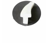 Striscia sigillante in gomma siliconica a forma di T da 1/3/5 m, universale, per parabrezza, riempitivo per fessure, per cucina, olio e gas, copertura per fessure - T-26 8x8 mm - 1 m
