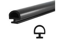 Striscia sigillante in lega di alluminio PVC 10M for finestre e porte Larghezza inferiore multicolore da 4,2-7 mm(Black 5mm Bottom Width)