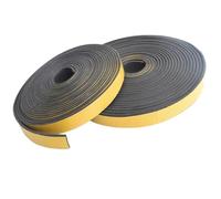 Striscia sigillante in schiuma piatta - Guarnizione in gomma adesiva forte da 2M/10M for isolamento e anticollisione, 1 pz.(5mm x 10mm x 10m)