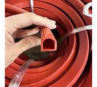 Striscia sigillante in silicone resistente alle alte temperature per porte di forni rotanti ad aria calda e forni da forno, resistente al calore, rossa come l'immagine 8-3,0 m