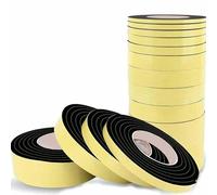 Striscia sigillante in spugna autoadesiva in gomma EVA nera da 1 m a 10 m, guarnizione sigillante anticollisione insonorizzante adesiva monofacciale, spessa 3,0 mm, larghezza 12 mm, 5 m