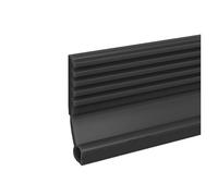 Striscia sigillante per la parte inferiore della porta, 1 m, antivento, protezione dalle intemperie per riduzione del rumore e isolamento (grigio, piccolo)