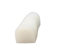 Striscia sigillante semicircolare in gomma siliconica solida da 1 m, 7 mm, 13 mm, 25 mm, bianca traslucida(13mm-01,7mm)