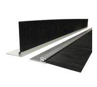 Striscia spazzola in lega di alluminio, guarnizione inferiore porta con setole in nylon, spazzola antipolvere e antivento industriale for armadietti/soglie macchine (100 cm)(2(F),9cm/3.54in)