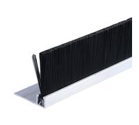 Striscia spazzola per porte, Striscia di tenuta della spazzola inferiore porta in lega alluminio Altezza argento 10-300 mm(Silver-f Type,60mm)