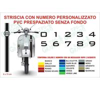 Striscia Sticker NUMERO PERSONALIZZATO adesivo Vespa PX LML Lambretta scooter