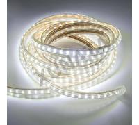 STRISCIA STRIP LED BOBINA SMD 3014 SPINA 220V BIANCA TUBO INTERNO ESTERNO 1-50M