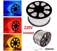 STRISCIA STRIP LED BOBINA SMD 5050 RGB SPINA 220V BIANCA TUBO ESTERNO 1 A 100 M