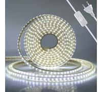 STRISCIA STRIP LED BOBINA SMD3014 120LED/m SPINA 220V BIANCA TUBO ESTERNO 1A 25M