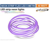 STRISCIA STRIP LED NEON FLEX 5 METRI DC12V IMPERMEABILE ESTERNO IP65 MODELLABILE