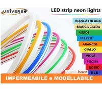 STRISCIA STRIP LED NEON FLEX 5 METRI DC12V IMPERMEABILE ESTERNO IP65 MODELLABILE [EEK: A+]